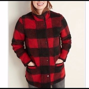 Old Navy plaid sherpa jacket